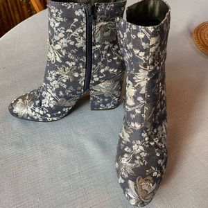 Target blue and silver boots